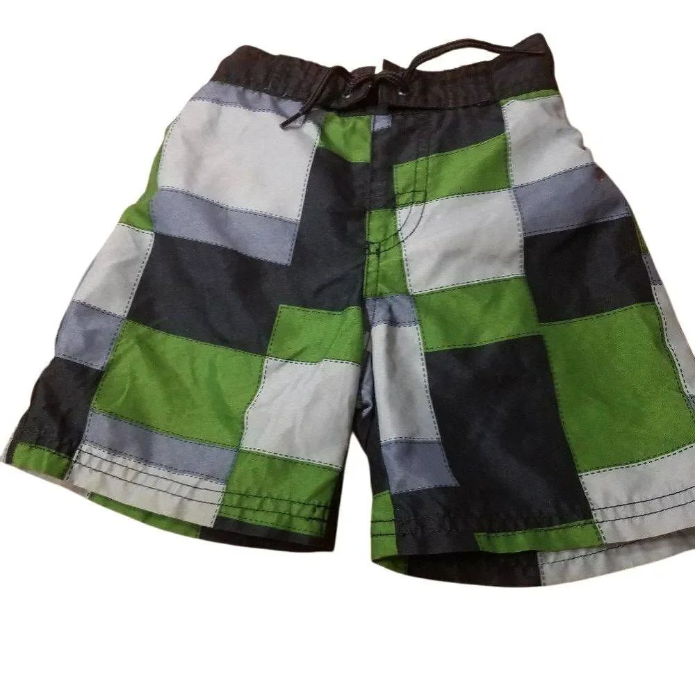 Gymboree plaid Swim trunks 18/24 months